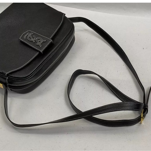 YSL LOGO LEATHER SHOULDER BAG - Picture 5 of 11